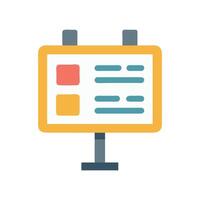 Billboard icon with text and graphics illustration vector