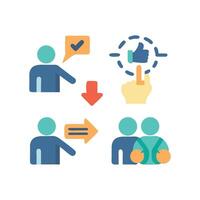 Simplified onboarding workflow with approvals and collaboration process vector