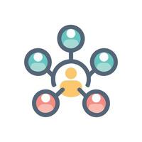 People connection icon showing social networking and engagement vector