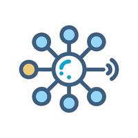 Data Network Icon Decentralized Connection and Communication vector