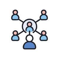 Network Connection Icon Representing Social Media or Business vector