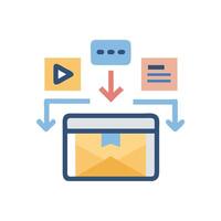 Marketing Content Distribution Strategy Icon for Design Projects vector