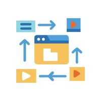 marketing workflow on a loop, cycle concept vector