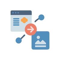 Website to Image Conversion Illustration, Data Transfer Concept vector