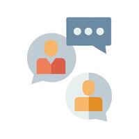 Online Communication, Dialogue, and Virtual Interaction with Icons vector