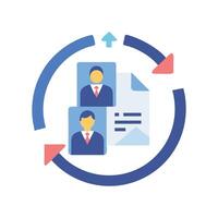 HR process for recruiting new job applicants vector
