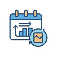 Business Analytics, Growth Calendar, and Data Reporting Concept vector