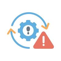 System malfunction error and technical problem refresh icon vector