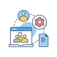 Collaborative Editing Software and Project Management Workflow vector