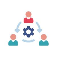 Teamwork and collaboration leads to business process automation vector