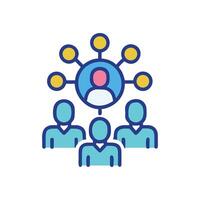 Team Connection and Networking Icon Illustration vector