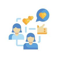 Social Media Referral Program Concept with Referrals and Likes vector