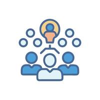 Leadership Hierarchy Icon Management, Organization, and Team Dynamics vector