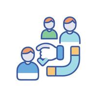 Talent Acquisition Finding, Attracting, Selecting Right Candidate Icon vector