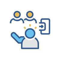 Teamwork strategy, innovation, collaboration, and brainstorming for great output vector