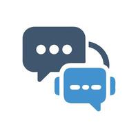 Chatbot icon with speech bubbles for support service vector