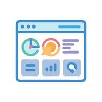Dashboard Interface Illustration for Business and Data Management vector