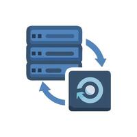 Data backup and recovery system between servers and storage vector