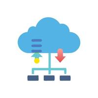 Cloud Computing Data Transfer and Storage Concept Illustration vector