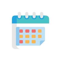 Colorful Calendar icon on black background for scheduling vector