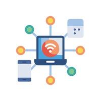 Connected devices sharing data via a centralized network vector