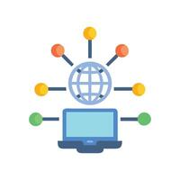 Global Network Connecting Computer Worldwide Data Transfer vector