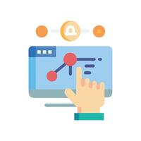 Data Analysis Visualization, Connectivity, Network, Analytics, and Security vector