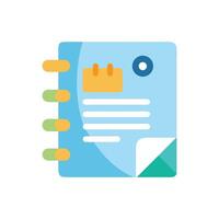 Colorful notebook icon for planning, notes, and organization vector