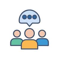 Group Communication Discussion Icon for Team Collaboration vector