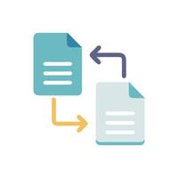 Data transfer icon, document exchange, information flow concept vector