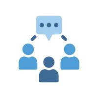 Team communication, collaboration, or teamwork visual representation icon vector