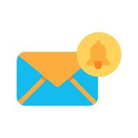 New email notification with a bell alert icon vector