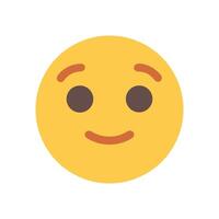 Slightly Smiling Face Emoji Illustration on Black Background vector