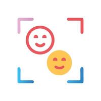 Focus on Happiness Smiling Face Detection Technology Icon vector