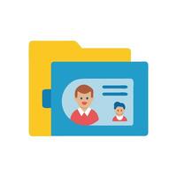 Folder with user profiles, data privacy, GDPR compliance vector