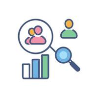 Market Analysis Examining Target Audience Through Data Illustration vector