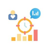 Business growth time Metrics, target, timing and trends vector