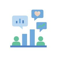 Social Media Analytics and Feedback Illustration on Black Background vector