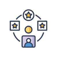 Skills sharing, knowledge transfer, knowledge sharing, mentoring icon vector