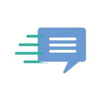 Fast messaging concept with modern stylish chat bubble vector