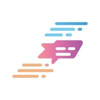 Fast Messaging Communication Concept with Gradient Chat Bubbles vector