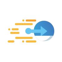 Modern Icon Arrow Moving Fast, Motion, and Speed vector