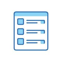 List icon illustration checklist, todo list, task manager vector