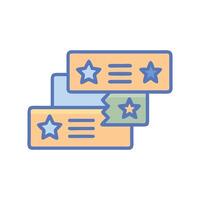 Illustrative Icon of Event Tickets with Star Design vector