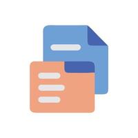 Documents and folders flat icon design concept illustration vector