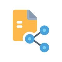 Document Sharing Icon Data Sharing and Network Concept vector