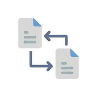 File transfer icon, document exchange, data migration concept vector