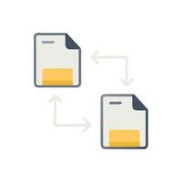File Synchronization Icon, Data Transfer, Document Share Concept vector