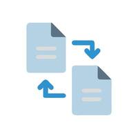 File Transfer Icon, Document Exchange, File Sharing Concept vector