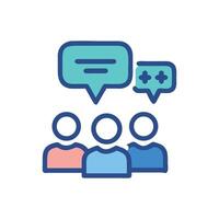 Team Communication Icons Collaboration, Conversation, Messages vector